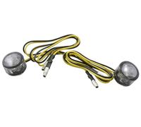 HIGHSIDER MICRO PIN LED clignotant, verre teinté, homologué EU, arrière, paire, compatible pour moto