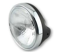 HIGHSIDER Feu avant LTD H4 smart - 7 pouces - Insert de phare H4 avec verre gaufré - homologué E - noir - à l'unité