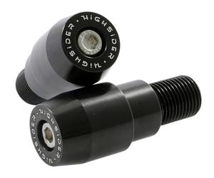 Highsider Poids de guidon pour rétroviseurs d’extrémités de guidon de 1", aluminium, anodisé noir, pour différents guidon d’origine Yamaha, par exemple TDM 850/900, en paire