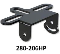Highsider Pro Akron-RS Pro Universal, support de plaque d immatr Noir Noir
