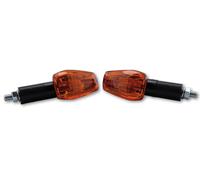HIGHSIDER smart IMOLA 1 Bulb Mini Indicator Body Black / Lens Orange (Pair), Fro