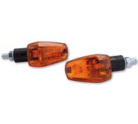 HIGHSIDER smart IMOLA 1 Bulb Mini Indicator Body Black / Lens Orange (Pair), Front & Rear, noir