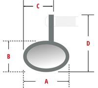 HIGHSIDER Stealth-Rim X7 Rétroviseur d'extrémité de guidon avec clignotants LED