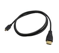 Highspeed Câble HDMI compatible avec Panasonic Lumix DMC-FZ300, Audio Return Channel, DSC, 19 pin, Full HD 3D, 1 mètre, 2160p/24Hz, avec Ethernet, HDMI (type : A) vers micro HDMI (type : D)