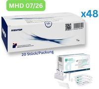 HighTop RSV & Influenza A/B + Corona Test rapide combiné 4in1 | Autotest non professionnel 960 pièces MHD 07/26 | 48 x 20 packs | ID : 2099 | Tests parahealth S (5 pièces, MHD 12/25)