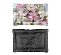 Hightopup Aquarelle Pastel Belles Fleurs Tapis pour Chien Animaux de Compagnie Lits Extérieur Lits Extérieur Antidérapant Niche Accessoires Multi Scénario Multi Modèle Anti Chew Pad Cadeau Imprimé Mat