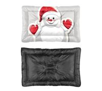 Hightopup Autocollant de Noël bonhomme de neige pour chat - Fond antidérapant - Portable - Imperméable - Accessoires pour animaux de compagnie - Multi scénario - Tapis de siège arrière imprimé - 91,4