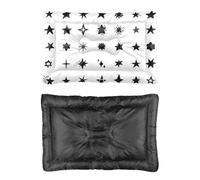 Hightopup Black Star Tapis rectangulaire pour chien avec fond antidérapant - Accessoires pour chats d'intérieur - Plusieurs modèles - Coussin chauffant pour chat - Cadeau imprimé - 60 x 45 cm
