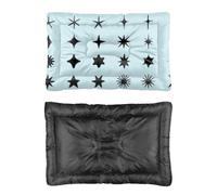 Hightopup Black Stars Collection Lit pour chien Bleu Tapis de voiture plat pour chien Fond antidérapant Fournitures pour animaux de compagnie Multi Scénario facile à nettoyer Lit cadeau imprimé 61 x