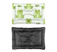 Hightopup Coussin pour chien motif grenouille vert - Pour coffre de voiture - Fond antidérapant - Confortable - Grand lavable - Plusieurs scénarios - Cadeau imprimé - 60 x 45 cm