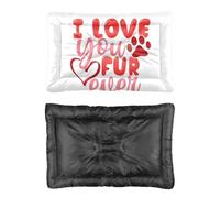 Hightopup I Love You Fur Ever Valentine Panier pour chien avec fond antidérapant et imperméable Motif imprimé 90 x 60 cm