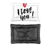 Hightopup I Love You Panier pour chien et chat avec fond antidérapant chaud imperméable multi-scénario Grand meuble cadeau imprimé caisse moyenne 60 x 45 cm