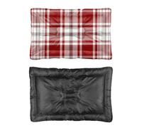 Hightopup Lit à carreaux rouge et noir avec fond antidérapant pour chien - Tapis chaud antidérapant pour cage - Accessoires multi-scénario - Tapis pour chat - Cadeau imprimé pour animal domestique