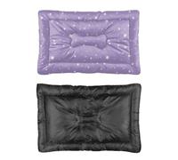 Hightopup Lit confortable pour chien motif étoile violette avec fond antidérapant - Fournitures d'hiver pour animaux domestiques - Plusieurs modèles - Cadeau imprimé - 60 x 45 cm