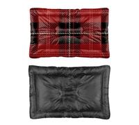 Hightopup Lit de cage à carreaux rouge et noir avec fond antidérapant pour chien - Tapis chaud imperméable - Fournitures d'hiver pour animaux domestiques - Multi scénario - Lit pour animal domestique