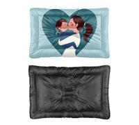 Hightopup Lit de voyage pour chien et fille avec fond antidérapant pour animaux de compagnie, cadeau imprimé, 60 x 45 cm