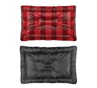 Hightopup Lit pour chat à carreaux rouge et noir avec fond antidérapant pour chien - Facile à nettoyer - Fournitures d'hiver - Multi scénario - Tapis plat d'extérieur imprimé - 61 x 45,7 cm