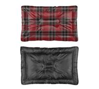 Hightopup Lit pour chien à carreaux rouge et noir avec fond antidérapant - Résistant à l'eau - Fournitures multiples - Plusieurs modèles - Cadeau imprimé extérieur 91,4 x 61 cm