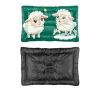 Hightopup Lit pour chien avec motif de fleurs d'agneau et de fleurs - Fond antidérapant - Lavable - Taille M - Mobilier multi-scénario - Cadeau imprimé pour chat - Taille L - 90 x 60 cm