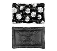 Hightopup Lit pour chien avec motif étoile et chat endormi - Fond antidérapant - Confortable - Résistant à la mastication - Plusieurs scénarios - Grand meuble - Cadeau imprimé - 60 x 45 cm