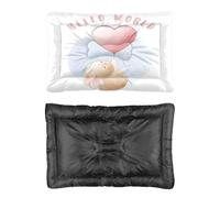 Hightopup Lit pour chien avec motif lapin et ballon rose avec fond antidérapant pour plusieurs scénarios, cadeau imprimé, grand chat, 60 x 45 cm