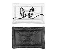 Hightopup Lit pour chien avec oreilles de lapin - Lit de voyage pour chien - Fond antidérapant - Portable - Lavable - Plusieurs scénarios - Grand meuble - Cadeau imprimé - Grande peluche - 60 x 45 cm