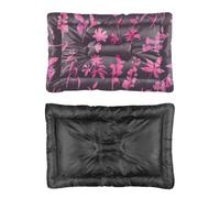 Hightopup Lit pour chien botanique magenta - Matelas de cage pour chien - Fond antidérapant - Matelas moelleux et imperméable - Mobilier multi-scénario - Cadeau imprimé pour animal domestique - 90 x
