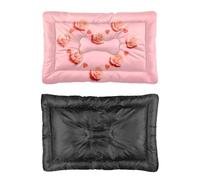 Hightopup Lit pour chien de Saint-Valentin avec motif roses et cœurs roses et fond antidérapant doux anti-mastication - Cadeau imprimé - Petit format 60 x 45 cm