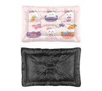 Hightopup Lit pour chien en forme d'œuf de lapin de Pâques rose - Lit pour chiens - Fond plat antidérapant - Taille M - Lavable - Plusieurs scénarios - Cadeau - Lit imprimé - Taille L : 60 x 45 cm