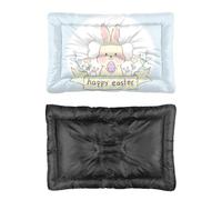 Hightopup Lit pour chien en forme d'œuf de Pâques, lit pour chien, lit pour animaux de compagnie, fond antidérapant, lit plat imperméable, literie multi-scénario, cadeau imprimé, grand 60 x 45 cm