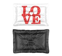 Hightopup Lit pour chien Love Happy Valentines Day pour coffre de voiture avec fond antidérapant et chaud - Lavable - Plusieurs scénarios - Cadeau imprimé - 60 x 45 cm