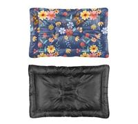 Hightopup Lit pour chien motif aquarelle floral papillon tapis tapis tapis antidérapant lit moelleux indestructible multi scénario animal de compagnie cadeau imprimé cage 60 x 45 cm