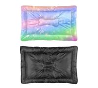 Hightopup Lit pour chien motif ciel étoilé arc-en-ciel - Tapis de voyage pour chien - Dessous antidérapant - Chaud - Pour plusieurs scénarios - Cadeau imprimé - 60 x 45 cm