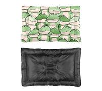 Hightopup Lit pour chien motif crocodile vert dessin animé tapis coussin fond antidérapant confortable grand lit imperméable multi-scénario meubles cadeau matelas imprimé 60 x 45 cm