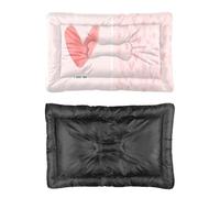 Hightopup Lit pour chien, motif cœur rose, matelas de cage pour chien avec fond antidérapant, portable et chaud pour l'hiver, multi-scénarios, meubles, couverture imprimée pour chiens de taille