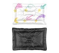Hightopup Lit pour chien motif étoiles filantes et lune - Fond antidérapant - Lavable - Plusieurs scénarios - Grand meuble - Cadeau imprimé - 90 x 60 cm