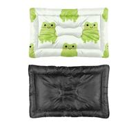 Hightopup Lit pour chien motif grenouille verte avec fond antidérapant et matelas imperméable multi-scénario 60 x 45 cm