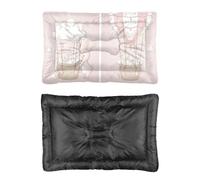 Hightopup Lit pour chien motif lapin rose montgolfière avec fond antidérapant - Grand lit lavable - Plusieurs scénarios - Cadeau imprimé - Taille M : 60 x 45 cm