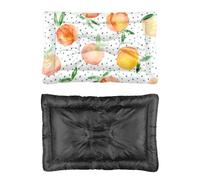 Hightopup Panier pour chien aquarelle pastel pêche - Doublure de cage pour chien - Fond antidérapant - Moelleux et imperméable - Plusieurs scénarios - Grand meuble - Cadeau imprimé - 90 x 60 cm