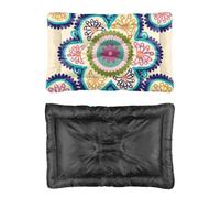 Hightopup Panier pour chien coloré Mandala - Fond antidérapant - Grand lit imperméable - Grand meuble - Cadeau imprimé - Taille M - 60 x 45 cm