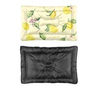 Hightopup Panier pour chien motif citron aquarelle jaune 90 x 60 cm