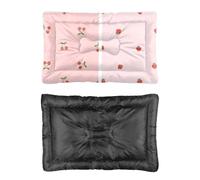 Hightopup Pink Cherry Love Tapis pour chien Motif fraises et fond antidérapant Accessoires pour cages multi-scénarios Plusieurs modèles Étanche Coussin imprimé 90 x 60 cm
