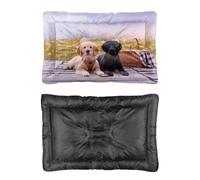 Hightopup Smiling Field Lit pour chien et chat avec fond antidérapant doux anti-mastication Grand meuble cadeau imprimé animal domestique 90 x 60 cm