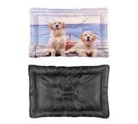 Hightopup Smiling Seaside Lit pour chien Lit pour chien Lit pour chien Fond antidérapant Tapis portable imperméable multi-scénario Mobilier Cadeau imprimé Matelas 90 x 60 cm
