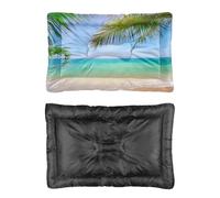 Hightopup Sunny Beach Lit pour chien avec fond antidérapant et moelleux anti-mastication Idéal comme cadeau 90 x 60 cm