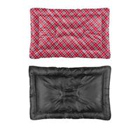 Hightopup Tapis de lit à carreaux rouge et noir avec fond antidérapant pour chien - Tapis de cage imperméable - Accessoires multi-scénario - Cadeau de voyage imprimé - 91,4 x 61 cm