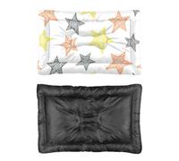 Hightopup Tapis de lit pour chien motif étoile jaune, rouge et noire avec fond antidérapant - Lit portable imperméable pour animal domestique - Mobilier multi-scénario - Cadeau de voyage imprimé 61 x