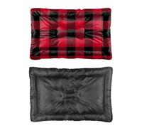 Hightopup Tapis pour chat à carreaux rouge et noir avec fond antidérapant - Lit portable pour chien - Mobilier multi-scénario - Multi modèle - Coussin de voiture imprimé - 91,4 x 61 cm