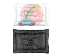 Hightopup Tapis pour chat avec fond antidérapant et motif étoiles arc-en-ciel rose - Lavable en machine - Accessoires pour chien - Plusieurs modèles - Cadeau imprimé - 61 x 45,7 cm