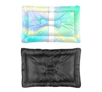 Hightopup Tapis pour chien avec motif étoiles scintillantes vert et rose avec fond antidérapant - Tapis portable lavable pour chambre - Plusieurs scénarios - Cadeau imprimé sur le siège arrière - 91,4